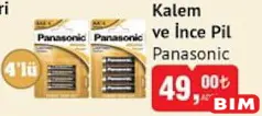 PANASONİC KALEM VE İNCE PİL 4'LÜ PANASONİC KALEM VE İNCE PİL 4'LÜ